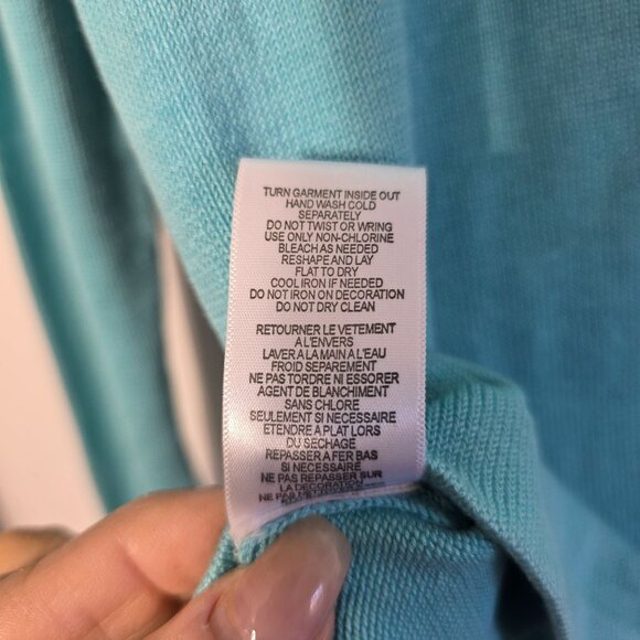 Y2K Silk Blend Large Coastal Grandma Embellished Top Deadstock Holiday - Picture 7 of 9